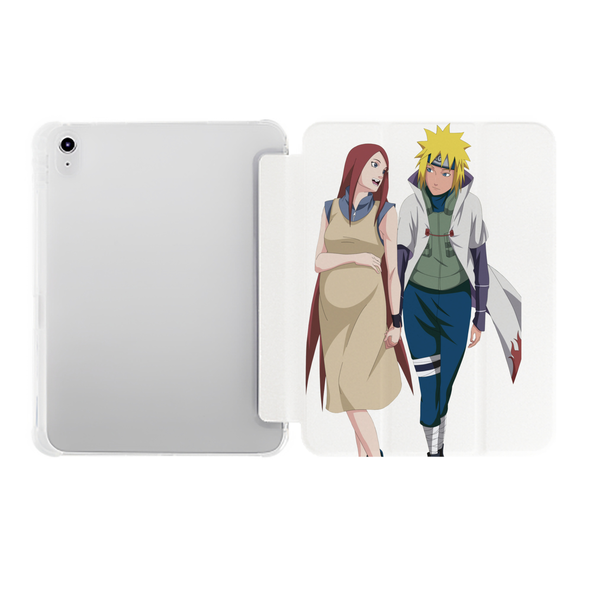 （画像用） NARUTO -ナルト- 波風 ミナト Namikaze Minato IPad ケース ペン収納付き 三つ折りスタンド PUレザー×シリコン 対応機種9.5/10.5/10.9インチ